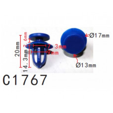 Кліпси C1767 кріплення молдингів/дверей OPEL, CHEVROLET, CADILLAC, BUICK (13252118,7231991)( уп.100
