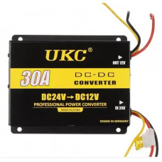 Перетворювач 24V-12V 30А DC/DC UKC