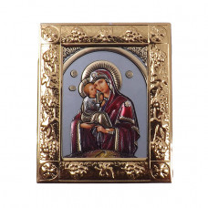 Ікона оберіг на скотчі образ Божої Матері (5,2*6,2см)