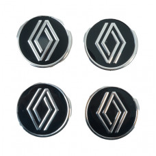Наклейка на ковпаки RENAULT (60мм) чорна NEW LOGO(4шт)