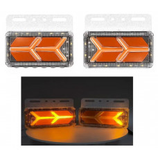 Габаритний-ліхтар помаранчевий-125х65мм LAMBORGINI 12/24V L+R з функцією повороту (1 шт)