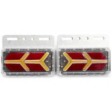 Габаритний-ліхтар червоний -125х65мм LAMBORGINI 12/24V L+R з функцією повороту (1 шт)