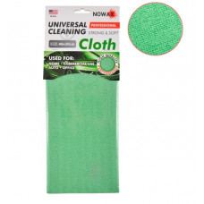 Серветка професійна 40х50 для скла та кузова "Nowax NX64451" зелена (прогумована)