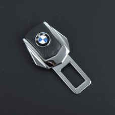 Заглушка ременя безпеки метал "BMW" (1шт) цинк.сплав + шкіра (тип №2)