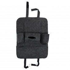 Органайзер на спинку сидіння від забруднення Повстяний Сірий/60*30см NJ-240 (у кульці)