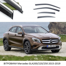 Дефлектори вікон Mercedes GLA200-250 2015-2019 П/K скотч"FLY""нерж.сталь 3D"BBZGLA1523-W/S(158)