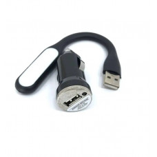 AЗП 12/24V 1USB + USB ліхтарик (гнучкий) IDC-008
