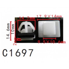 Кліпси C1697 молдингу HYUNDAI, KIA, HONDA (8771902500, 87719-02500, 15204) ( уп. 100 шт.)