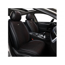 Накидки сидінь преміум класу велюр "Beltex" Monte Carlo Чорно-Червоний (black-red) Передні BX81160