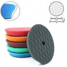 Полірувальний круг на липучці D150/D130/H26мм Помаранчевий (ромб)"Adept Elit"