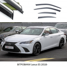 Дефлектори вікон Lexus ES 2018- П/К скотч "FLY" (нерж. сталь 3D) BLXES1823-W/S (134-135)