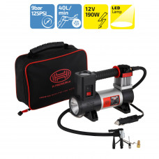 Компресор - Ліхтар-LED - "HEYNER" 237100 - 12v - 190вт - 40л - 7атм - 14А - в сумці