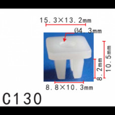 Кліпси C0130 під саморіз (OEM 90656671631, 90656-671-6310M1, 906566716310M1, 14651) ( уп. 100 шт.)