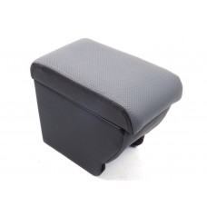 Підлокітник Daewoo Lanos без логотипа Чорно-сірий "LUXE NEW" Перфорація