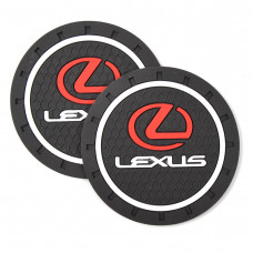 Килимки в підстаканник антиковзаючі Lexus 7см 2шт