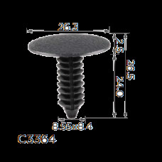Кліпси C3364 ошивки крила/тримач порогів Ford N807535S (уп.100шт)