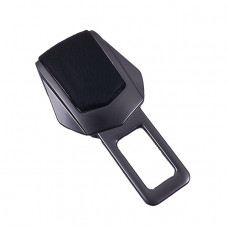 Заглушка ременя безпеки метал цинк.сплав + шкіра (тип №2) (1шт) ГРАФІТ