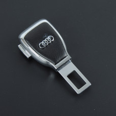 Заглушка ременя безпеки метал "Audi" (1шт) цинк.сплав + шкіра + вхід під ремінь (№5)