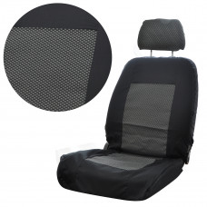 Чохли ''A'' чорні ( Світла шахівниця) бюджет "Tuning" (ВАЗ 2108-09-13-15/ціл.спинка/2 підголів)