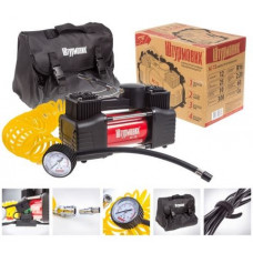 Компресор - два цилінди - "Штурмовик" AC-72 - 12v - 300вт - 60л - 10атм - 25А (з дефлятором)