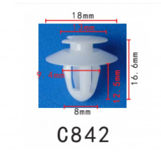 Кліпси C0842 тримач обшивки дверей Mercedes 0039884178 0059888278 ( уп. 100 шт.)