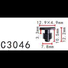 Кліпси C3046 ущільнювача HYUNDAI, KIA (864381R000, 86438-1R000, 10664) (уп. 100шт.)