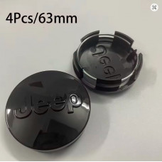 Ковпачки на титани "Jeep" (63/57мм) Чорний