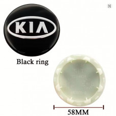 Ковпачки на титани "Kia" (58/49мм) Чорний, C5314K58