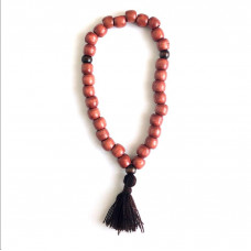 Чотки на 33 намистини світло-коричневе дерево (розм.15см довжин.чоток,/D 1см)