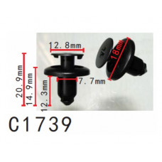 Фіксатор C1739 натискний/розпірний HYUNDAI, KIA, SUBARU (865903S000, 86590-3S000, 11468) ( уп. 100 ш