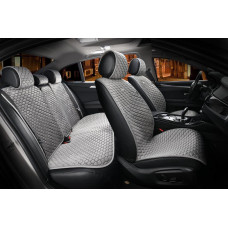 Накидки сидінь алькантара "Elegant" PALERMO Сірий Повний комплект (700 103) (5шт./ящ.)