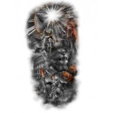 Наліпка "Ангел - лев - лицар" 48*25 см (1шт) нт 0002