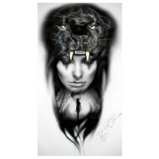 Наліпка "Дівчина - пантера" 48*25 см (1шт) нт 0004