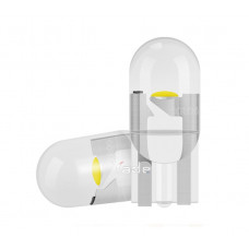 Світлодіод 12V Т10 Білий COB Скло/Куля 0.7W H=24mm №2Max