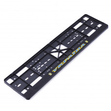 Рамка номера "защіпка" Чорний напис - "Україна" "Speed" Чорний №20