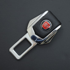 Заглушка ременя безпеки метал "Fiat" (1шт) цинк.сплав + шкіра (тип №2)