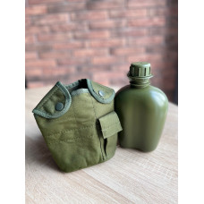 Фляга армійська в чохлі пластикова 1 Л (Олива №7)