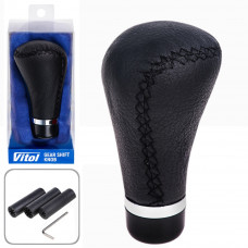 Ручка куліси чорна/хром кільце (10х5,5см) F-25341 (50шт/уп)