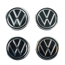 Наклейка на ковпаки VW (60мм) чорна NEW LOGO (4шт)