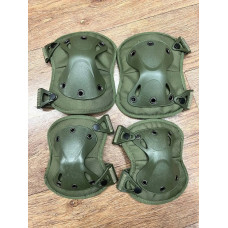 Наколінники та налокотники штурмові тактичні набір VOGEL (колір Олива)