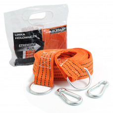 Трос буксирувальний 3.5т 4,0м 47мм/карабіни/помаранч./Пакет-РЕ "ELEGANT" 101832