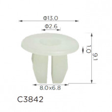 Кліпси C3842 втулка під саморіз PEUGEOT,CITROEN,FIAT,VW,CITROEN(14115980,HB56625000,6992G2) (100шт)