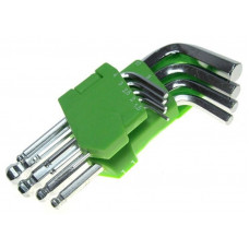 Набір шестигранників 9шт Короткі+куля H1.5-10мм "Alloid" (HШ-Ш0912) (10шт/уп)