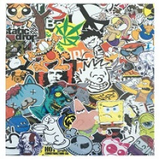 Наліпка-стікер суцільна кольорова (24х26)