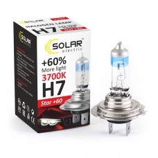 Лампа 12V H7 55W + 60% Starlight "Solar" (1шт) (1237) (10шт/уп)