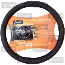 Чохол на кермо "M" (37-38см) чорний Elegant 105430 (Еко м'яка шкіра)