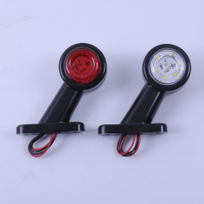 Габарит "ріжки" косий 8см 12/24v червоний+білий 12 діодів 12/24V FR0107" FPLAS "Турція (2шт.)