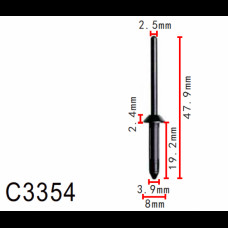 Заклепки С3354 пластикова (універсальна) ( уп. 100 шт.)
