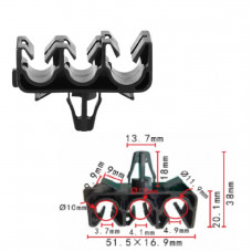 Кліпси C1014 тримач трубок/електропроводки TOYOTA (77289-26010, 7728926010, 21209) (уп. 100шт.)