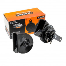 Сигнал 12v равлик 2контактний Ø 85mm "Elegant" 100 703 - чорний 105dB-118dB E9-стандарт